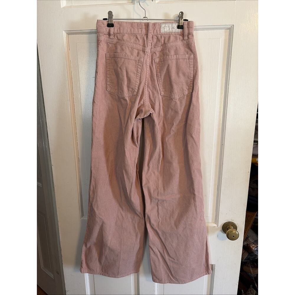 PacSun High Rise Wide Leg Corduroy Pants Jeans 24 Button Fly Peach Blush - Picture 2 of 11